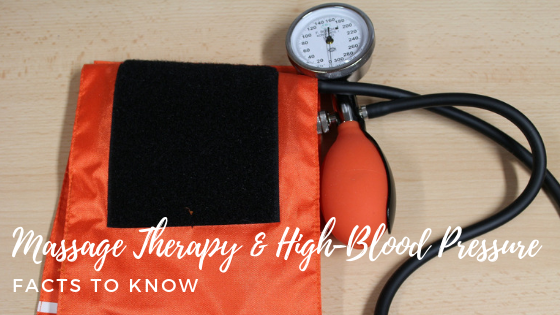 How does massage therapy help lower high blood pressure?
